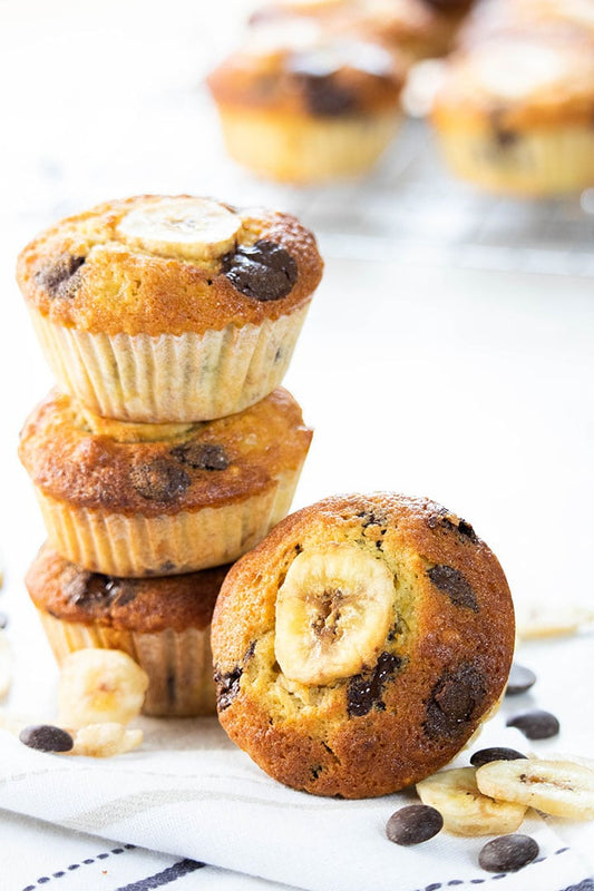 3-PACK Organic Banana Dark Chocolate Chip Muffins (Jumbo-Size)